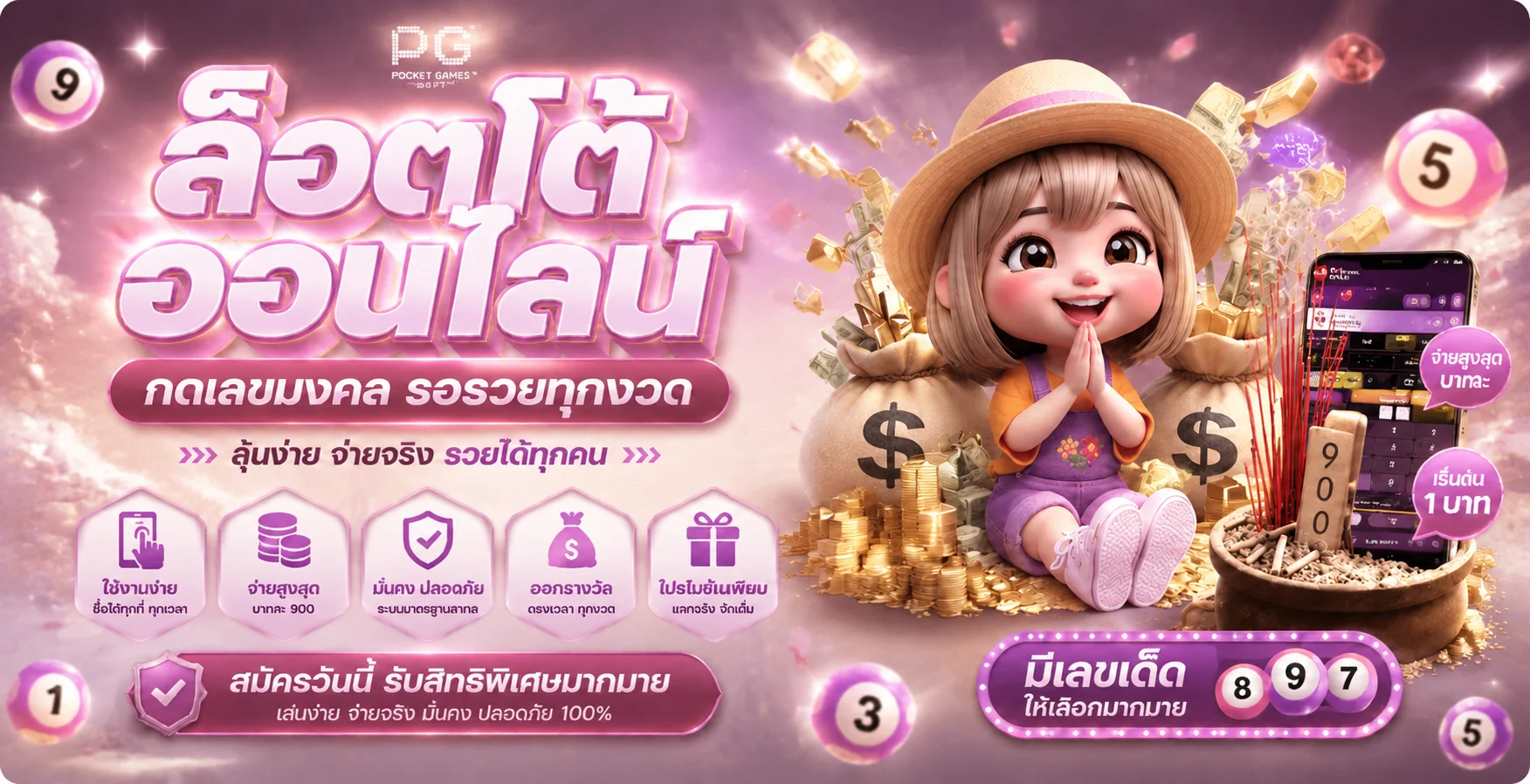 หวยออนไลน์ WINK999PLUS จ่ายสูงบาทละ 900 หวยรัฐ หวยลาว หวยฮานอย