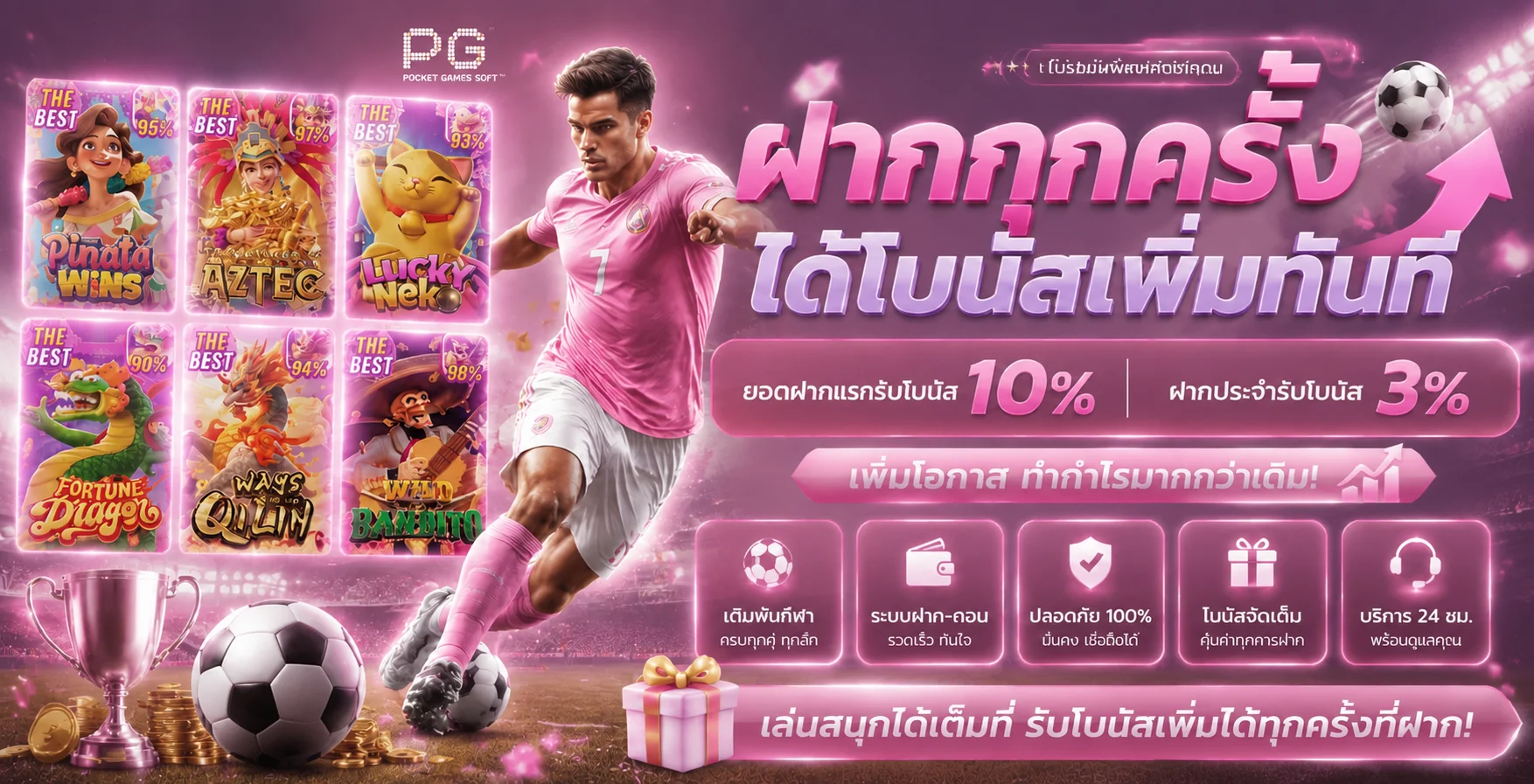 โปรฝากแรกของวัน WINK999PLUS รับโบนัสเพิ่ม